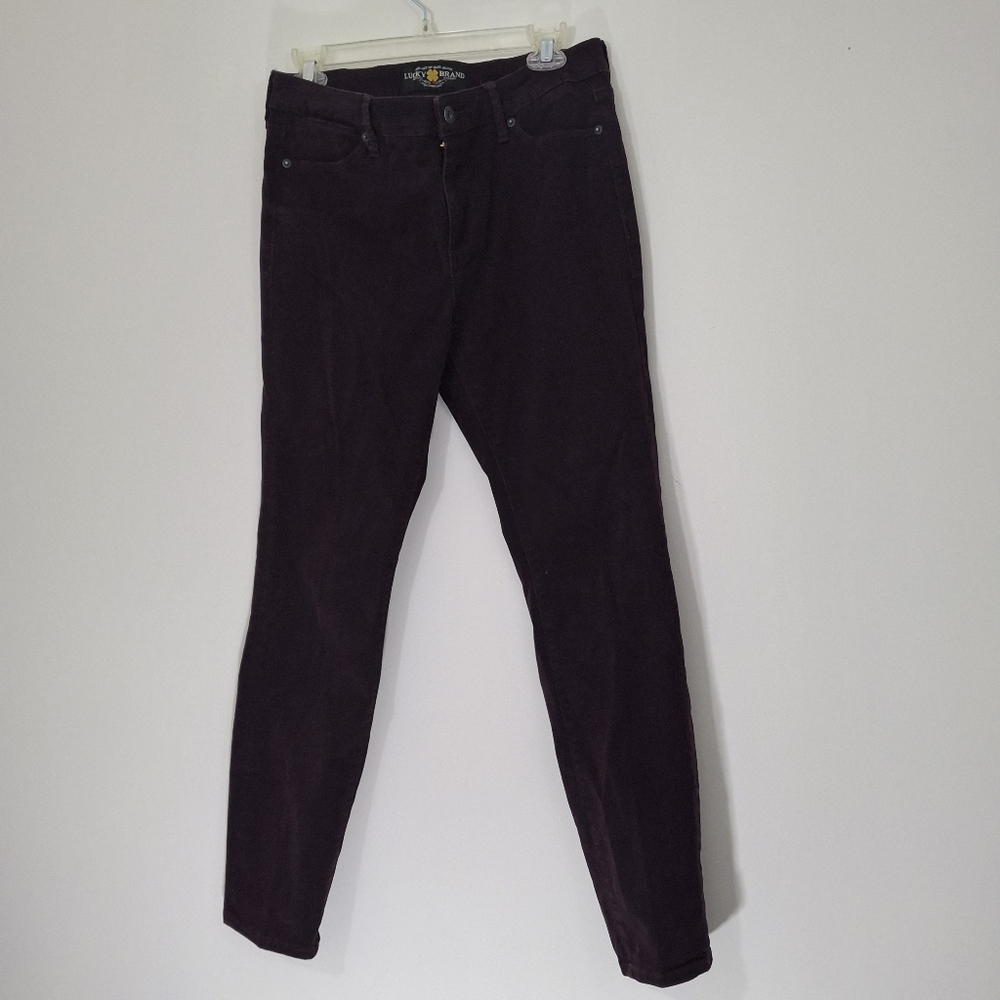 Lucky Brand Hayden Skinny Deep Purple Jeans, Size 8/29